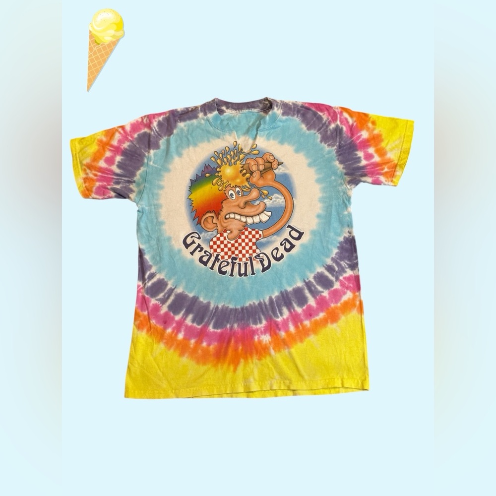 Vintage 2003 Grateful Dead “Ice Cream‎ Cone Kid” Tie Europe 72 Dye T-Shirt